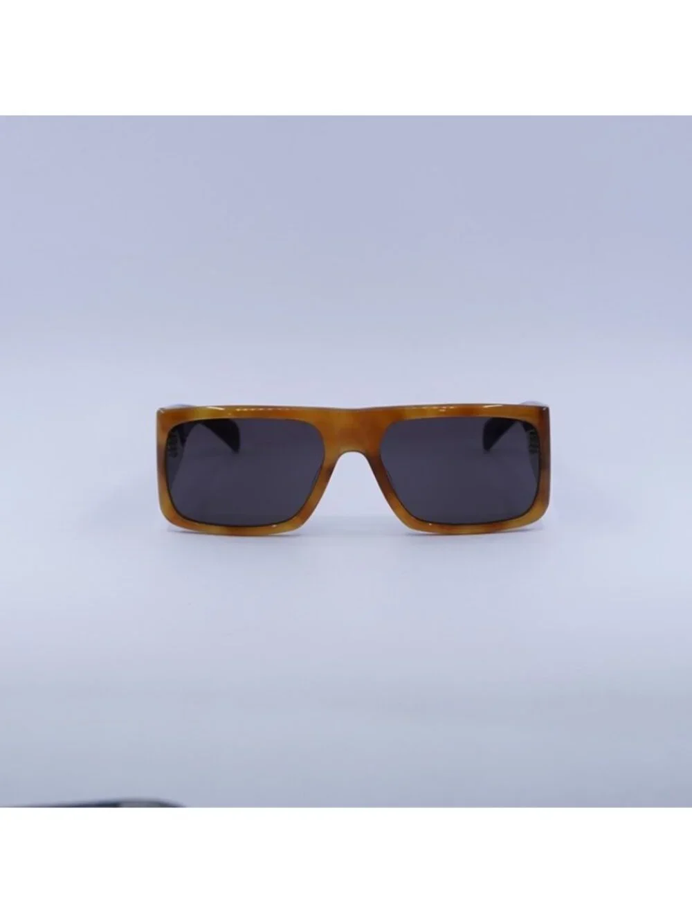 Saint Laurent SL635ACETATE 005 Sunglasses Brown Geometric Frame, Grey Lenses